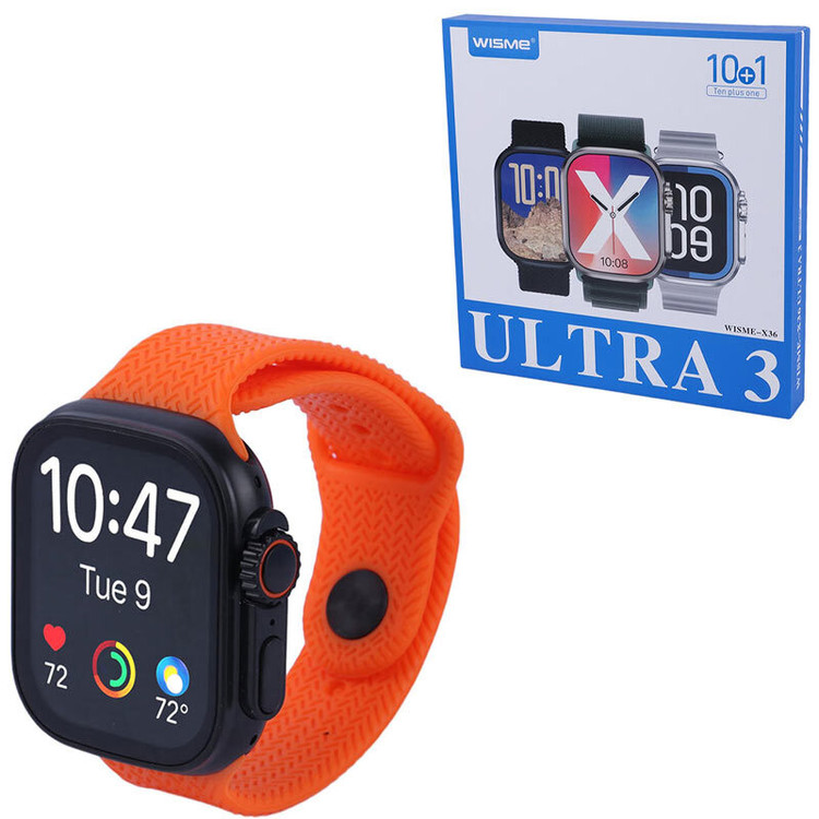 ساعت هوشمند Wisme مدل X36 Ultra3 با نمایشگر AMOLED