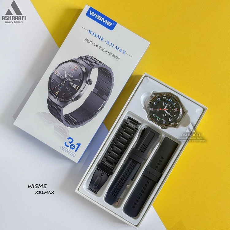 ساعت هوشمند ویسمی ۴۶ میلی متری مدل X31 Max با بند فلزی