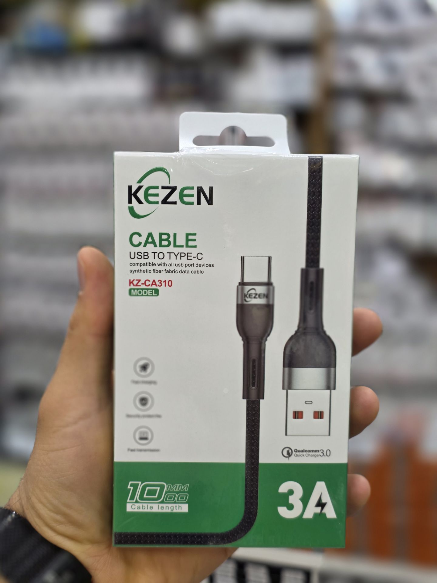 کابل تایپ سی 3آمپر  KEZEN CA310