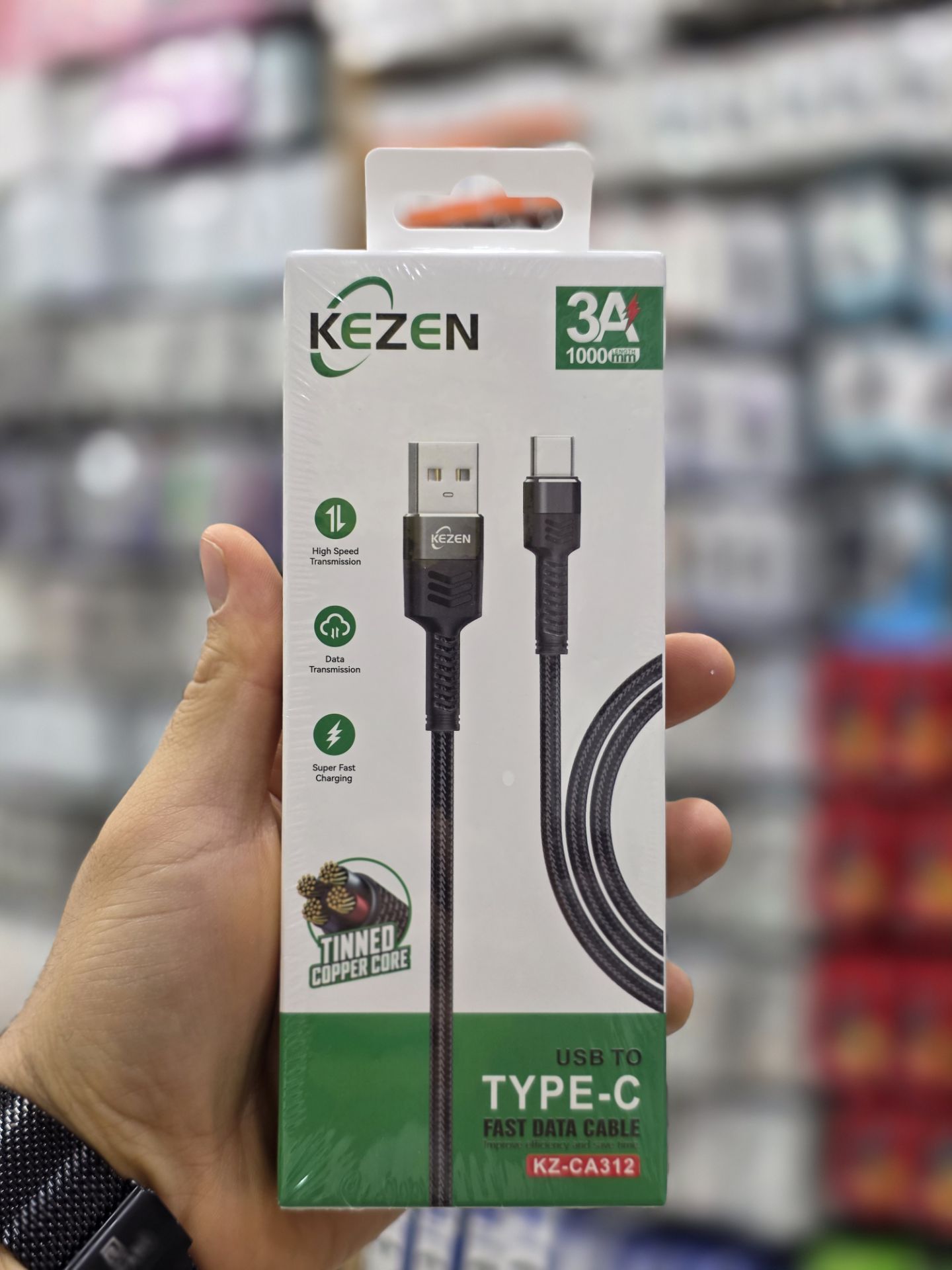کابل تایپ سی3آمپر KEZEN CA312